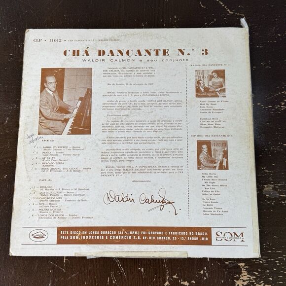 Waldir Calmon Cha Dancante No. 3 VG Record Lp Copacabana 1956 Brazil Latin Samba - Picture 2 of 6